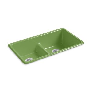 Iron/Tones Smart Divide 33" top-/undermount double-bowl kitchen sink - K-5312-34