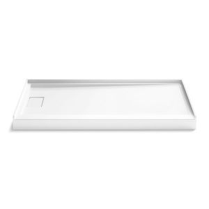 Stoneridge 60" x 32" alcove shower base, left drain - K-44149-HW1