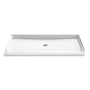 Stoneridge 62" x 31" alcove shower base, center drain - K-44164-HW1