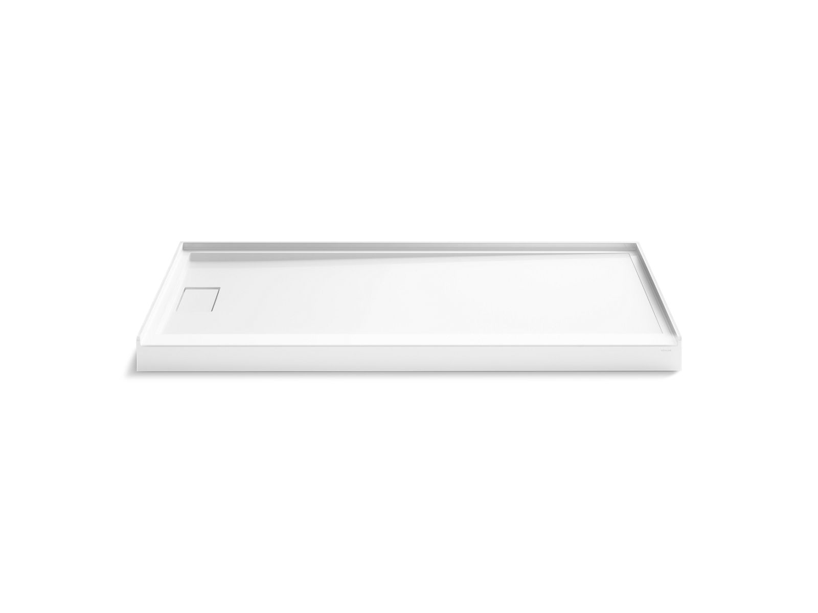 Stoneridge 72" x 34" alcove shower base, left drain - K-44161-HW1