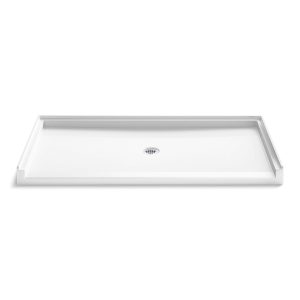 Stoneridge 66" x 34" alcove shower base, center drain - K-44168-HW1