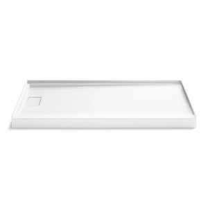 Stoneridge 66" x 34" alcove shower base, left drain - K-44158-HW1