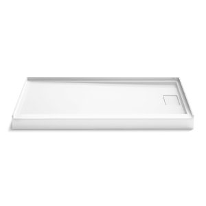 Stoneridge 60" x 34" alcove shower base, right drain - K-44152-HW1
