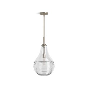 Simplice 12" teardrop pendant - K-42197-PE01-BNL