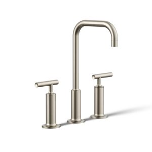 Purist Widespread bathroom sink faucet with Lever handles, 1.2 gpm - K-14408-4-BN