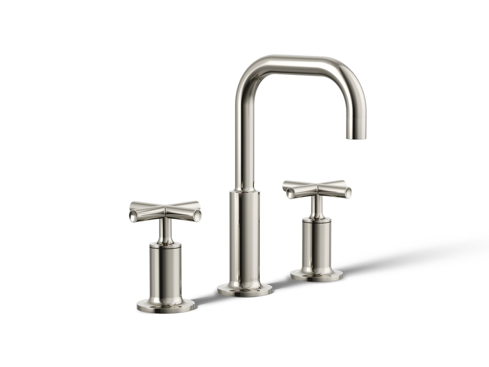 Purist Widespread bathroom sink faucet with Cross handles, 1.2 gpm - K-14406-3-SN