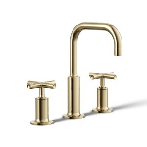 Purist Widespread bathroom sink faucet with Cross handles, 1.2 gpm - K-14406-3-AF