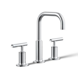 Purist Widespread bathroom sink faucet with Lever handles, 1.2 gpm - K-14406-4-CP