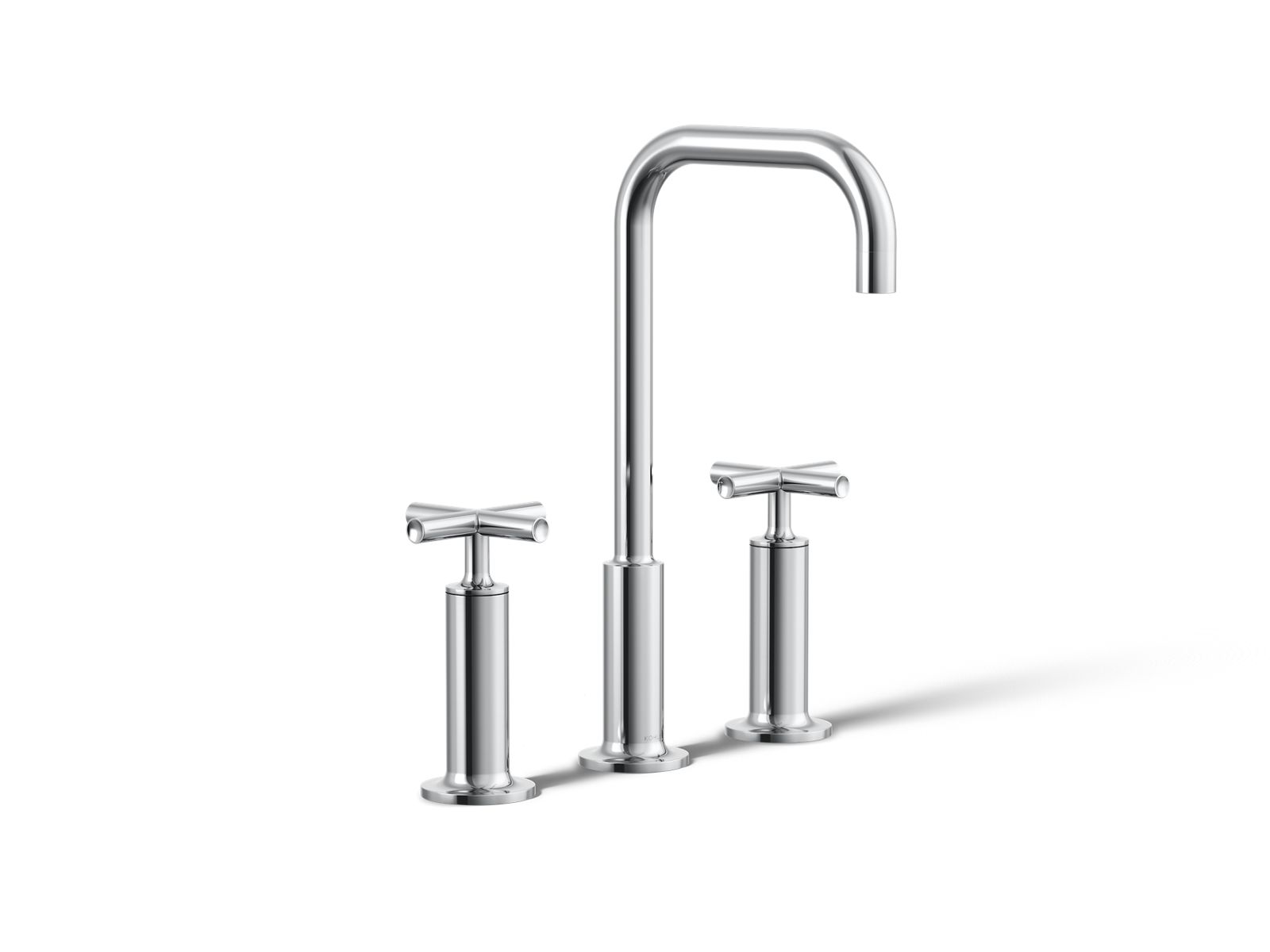 Purist Widespread bathroom sink faucet with Cross handles, 1.2 gpm - K-14408-3-CP