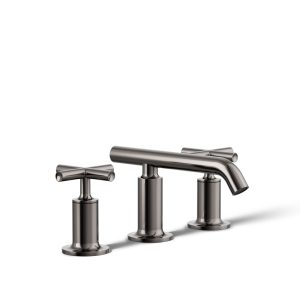 Purist Widespread bathroom sink faucet with Cross handles, 1.2 gpm - K-14410-3-TT