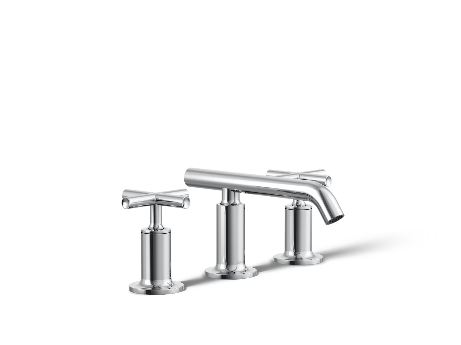 Purist Widespread bathroom sink faucet with Cross handles, 1.2 gpm - K-14410-3-CP