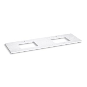 Silestone 73" quartz vanity top with two rectangular cutouts - K-36573-EST