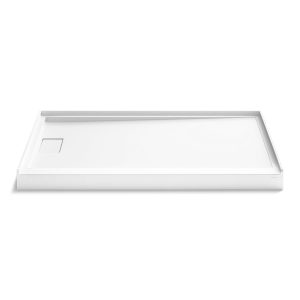 Stoneridge 60" x 36" alcove shower base, left drain - K-44153-HW1