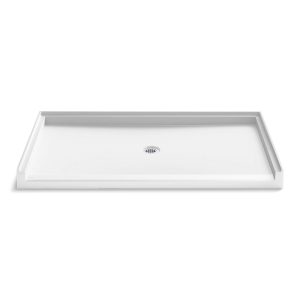 Stoneridge 62" x 36" alcove shower base, center drain - K-44166-HW1