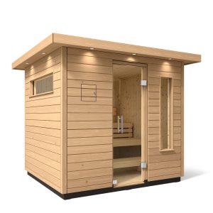 Five-person outdoor sauna - K-39188-1FNC-DFS
