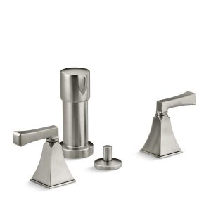 Memoirs Stately Vertical spray bidet faucet with Deco lever handles - K-470-4V-BN