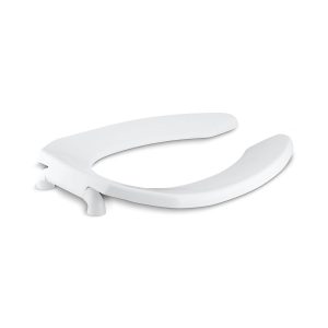 Lustra Commercial elongated toilet seat with antimicrobial agent and check hinge - K-4670-CA-0