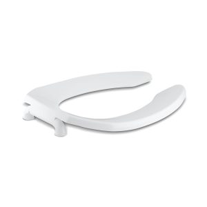 Lustra Elongated toilet seat with self-sustaining check hinge - K-4670-SC-0