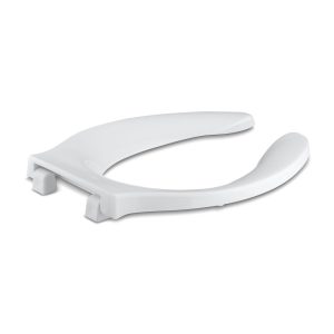 Stronghold Elongated toilet seat with integrated handle and check hinge - K-4731-C-0