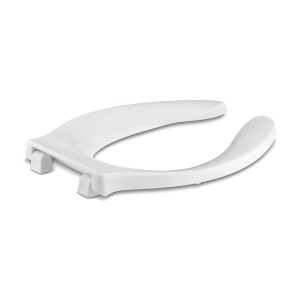 Stronghold Elongated toilet seat with integrated handle and self-sustaining check hinge - K-4731-SC-0