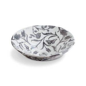 Botanical Study Conical Bell 16-1/4" round vessel bathroom sink, no overflow - K-14223-BT-0