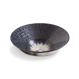 Serpentine Bronze Conical Bell 16-1/4" round vessel bathroom sink, no overflow - K-14223-SP-G9