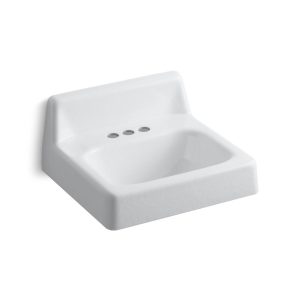 Hudson 19" rectangular wall-mount bathroom sink - K-2861-0