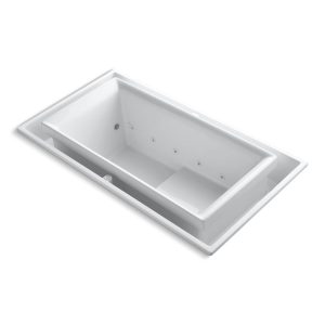 sok 63" x 31-1/2" drop-in Effervescence bath with chromatherapy and right-hand drain - K-1188-C1-0
