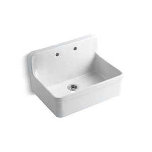 Gilford 30" top-/wall-mount single-bowl farmhouse kitchen sink - K-12700-0