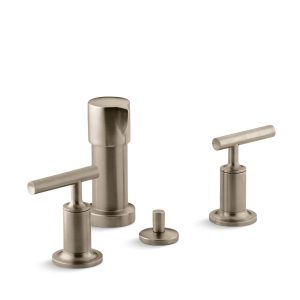 Purist Vertical spray bidet faucet with lever handles - K-14431-4-BV