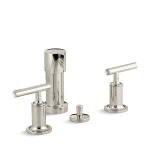 Purist Vertical spray bidet faucet with lever handles - K-14431-4-SN