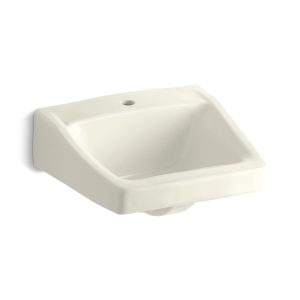 Chesapeake 19-1/4" x 17-1/4" wall-mount/concealed arm carrier bathroom sink with single faucet hole - K-1722-96