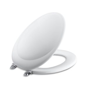 Revival(R) elongated toilet seat with Polished Chrome hinges - K-4615-CP-0