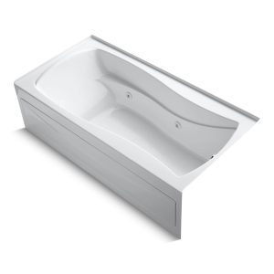 Mariposa 72" x 36" alcove whirlpool bath, right drain - K-1257-HR-0