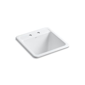 Park Falls 21" top-/undermount single-bowl utility sink - K-19022-2-0