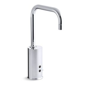 Gooseneck Touchless single-hole lavatory faucet with Insight sensor technology and temperature mixer, AC-powered, 0.5 gpm - K-13474-CP