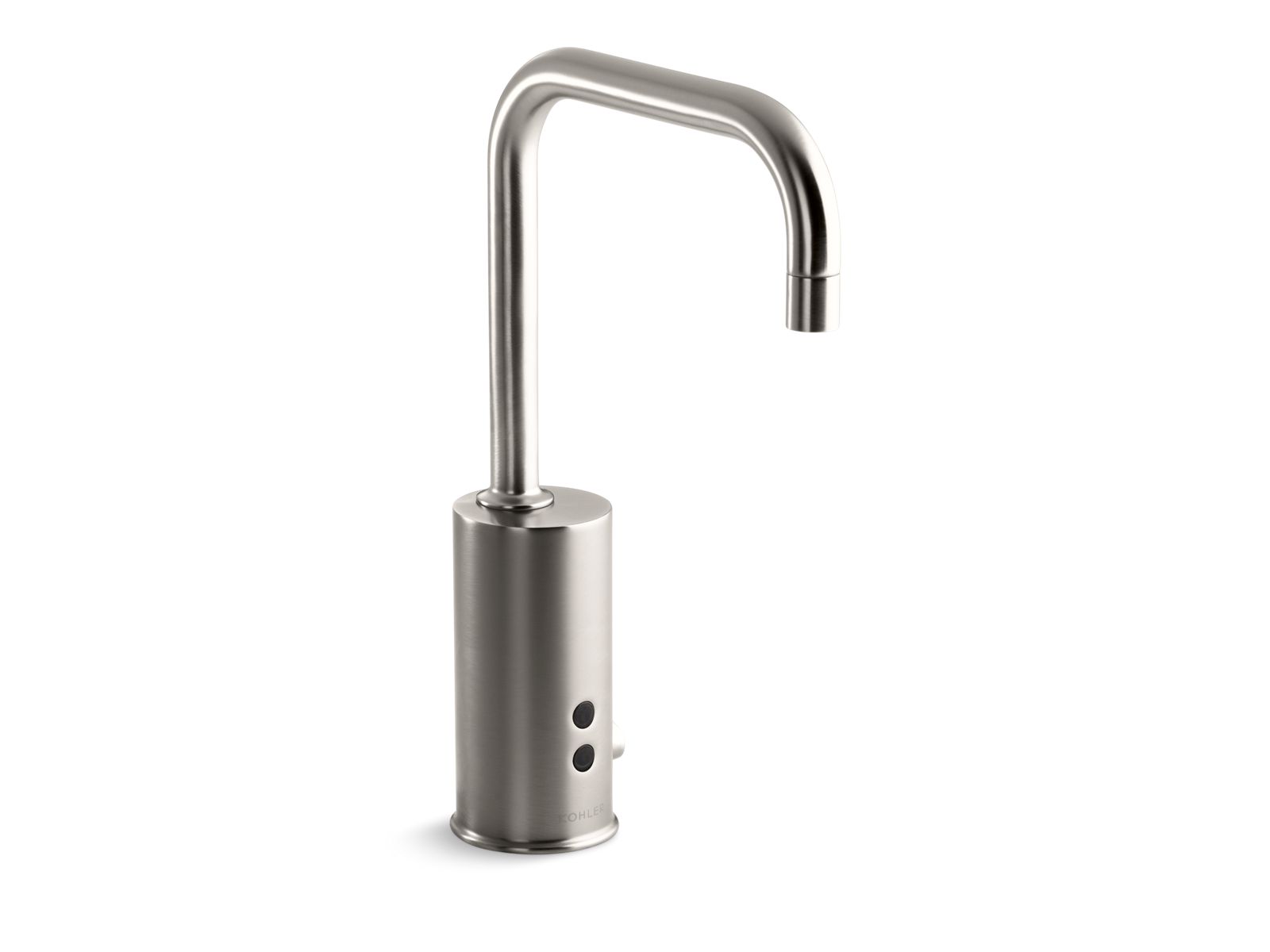 Gooseneck Touchless single-hole lavatory faucet with Insight sensor technology and temperature mixer, DC-powered, 0.5 gpm - K-13472-VS