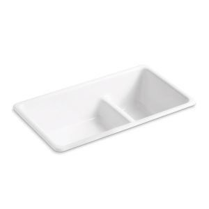 Iron/Tones Smart Divide 33" top-/undermount double-bowl kitchen sink - K-6625-0