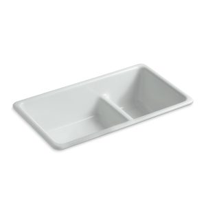 Iron/Tones Smart Divide 33" top-/undermount double-bowl kitchen sink - K-6625-95