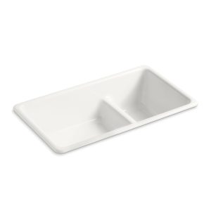Iron/Tones Smart Divide 33" top-/undermount double-bowl kitchen sink - K-6625-FF