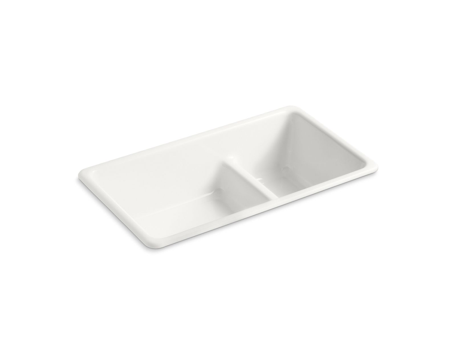 Iron/Tones Smart Divide 33" top-/undermount double-bowl kitchen sink - K-6625-FF