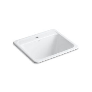 Glen Falls 25" top-/undermount single-bowl utility sink - K-19017-1-0