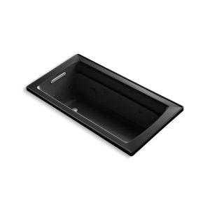 Archer 60" x 32" drop-in whirlpool bath with and Bask heated surface - K-1122-W1-7