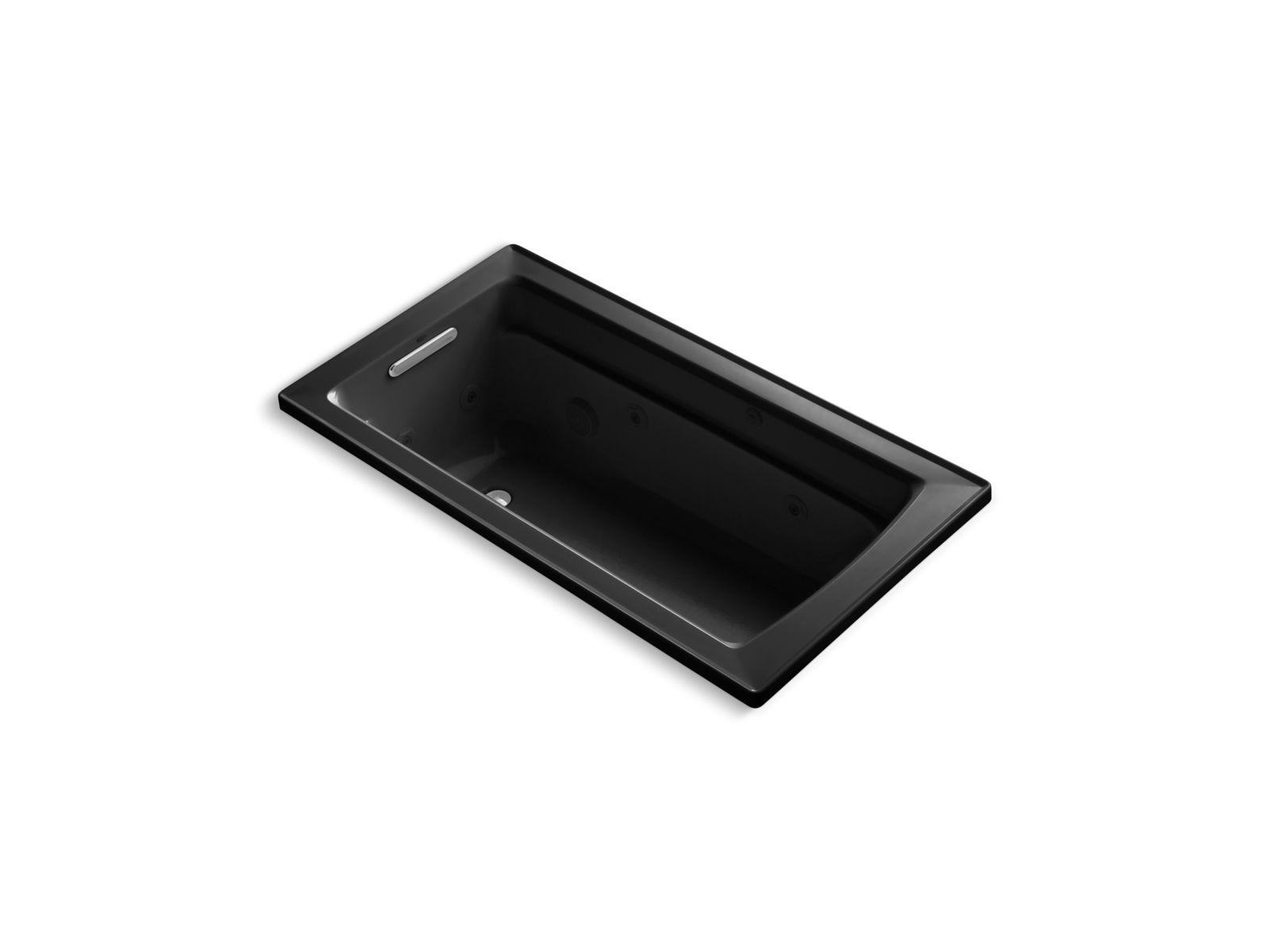 Archer 60" x 32" drop-in whirlpool bath with and Bask heated surface - K-1122-W1-7