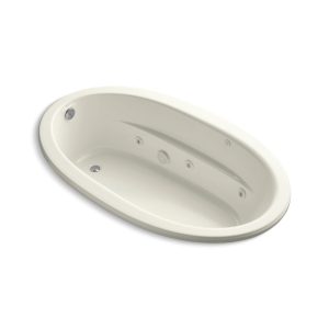 Sunward 72" x 42" drop-in whirlpool bath with Bask heated surface - K-1164-W1-96