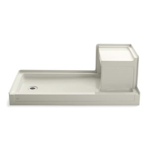 Tresham 60" x 32" alcove shower base, left drain - K-1977-96