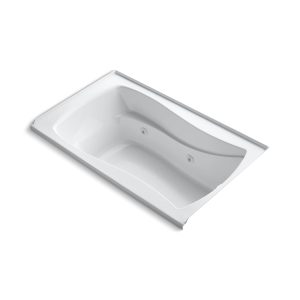 Mariposa 60" x 36" alcove heated whirlpool, right drain and heater - K-1239-RH-0