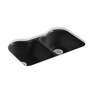 Hartland 33" undermount double-bowl kitchen sink - K-5818-5U-7