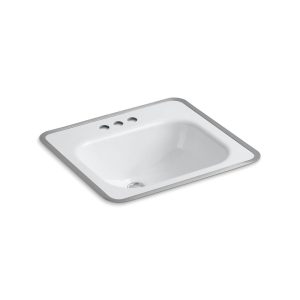 Tahoe 20" rectangular drop-in bathroom sink - K-2890-4-0