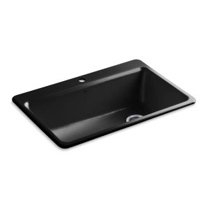 Riverby 33" top-mount single-bowl workstation kitchen sink - K-5871-1A2-7